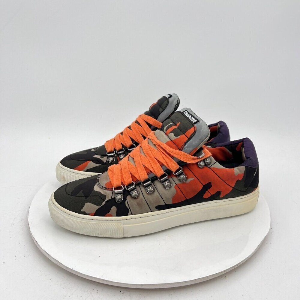 Dsquared2 Women Size Eu 39 US 9 Camouflage Orange Black Skateboarding Shoes